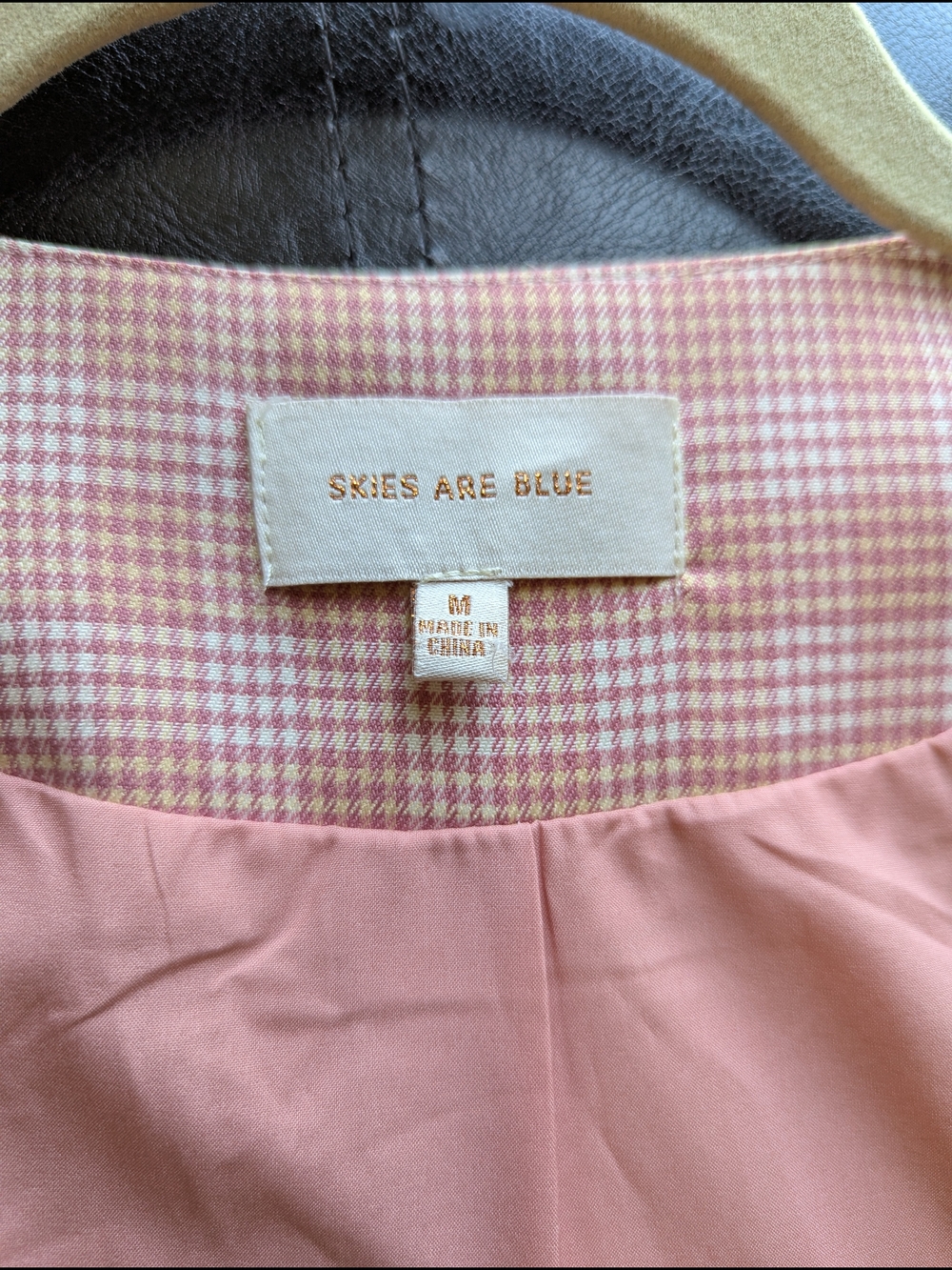 Skies Are Blue Dusty Pink Plaid Open-Front Blazer - Picture 3 of 7